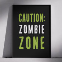 Zombie Zone Waarschuwingsbord | Halloween Party At