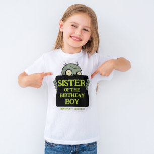 Zombie Zus van de Verjaardags Jongen Grappige Mons T-shirt