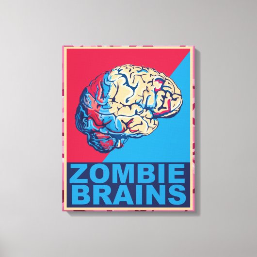 Zombiebrein Canvas Afdruk (Voorkant)