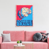 Zombiebrein Canvas Afdruk (Insitu (Woonkamer))