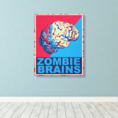 Zombiebrein Canvas Afdruk (Insitu (Houten vloer))