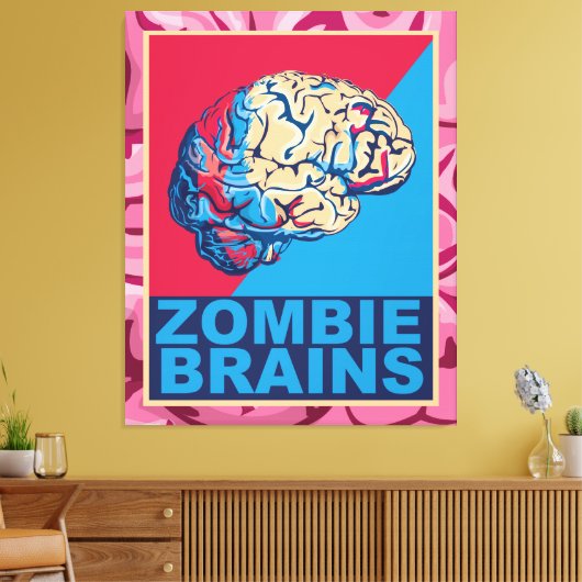 Zombiebrein Canvas Afdruk (Insitu (Woonkamer))