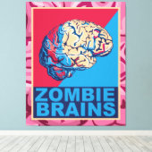 Zombiebrein Canvas Afdruk (Insitu (Houten vloer))