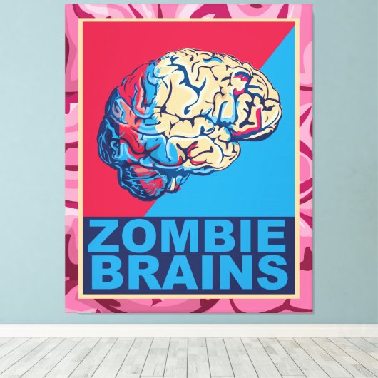 Zombiebrein Canvas Afdruk (Insitu (Houten vloer))