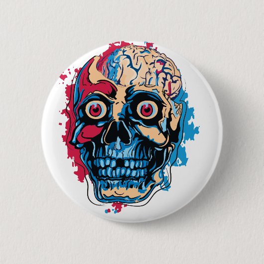 Zombiebrein Ronde Button 5,7 Cm (Voorkant)