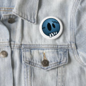 ZOMBIECON-GEZICHT - BLAUW RONDE BUTTON 5,7 CM (In situ)