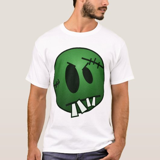 ZOMBIECON-GEZICHT - GROEN T-SHIRT (Voorkant)