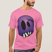 ZOMBIECON-GEZICHT - PAARS T-SHIRT (Voorkant)