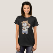 Zombiecore Aesthetic Zombie Bear Pastel Goth Creep T-shirt (Voorkant volledig)