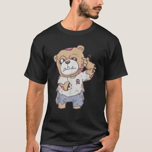Zombiecore Aesthetisch Zombie Beer Pastel Gothic C T-shirt (Voorkant)