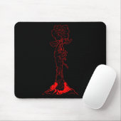 ZombieCore esthetische Zombie Hand Red Rose Skelet Muismat (Met muis)