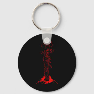 ZombieCore esthetische Zombie Hand Red Rose Skelet Sleutelhanger