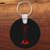 ZombieCore esthetische Zombie Hand Red Rose Skelet Sleutelhanger (Voorkant)