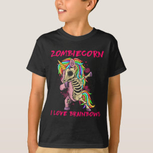 Zombiecorn Ik hou van Brainbows Zombie Halloween U T-shirt