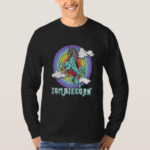 Zombiecorn Zombie Eenhoorn Regenboog Eng Halloween T-shirt