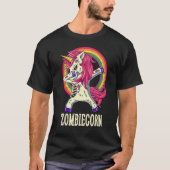 Zombiecorn Zombie Unicorn Dabbing Dance Halowee T-shirt (Voorkant)