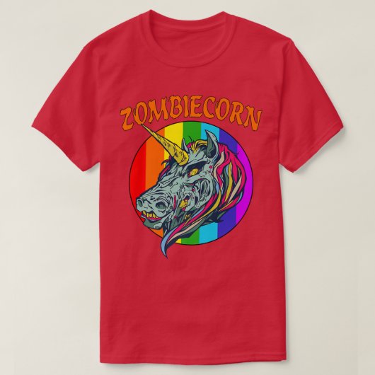 Zombiecorn Zombie Unicorn Halloween Costume Rainbo T-shirt (Design voorkant)
