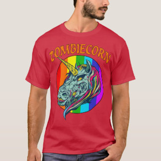 Zombiecorn Zombie Unicorn Halloween Costume Rainbo T-shirt