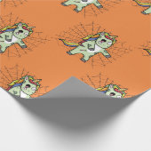 Zombiecorn Zombie Unicorn Halloween Gift Wrapping Cadeaupapier (Hoek)
