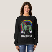 Zombiecorn Zombie Unicorn Halloween Women Girls Ra Trui (Voorkant volledig)