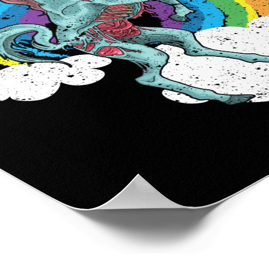 Zombiecorn Zombie Unicorn Lover Halloween Animal Poster (Hoek)