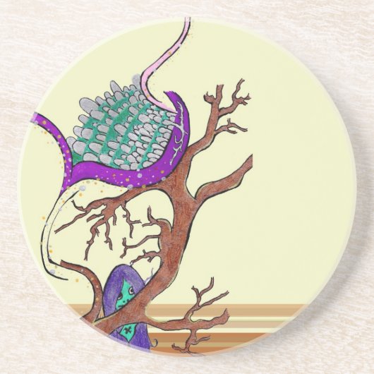 zombiedroom zandsteen onderzetter (Voorkant)