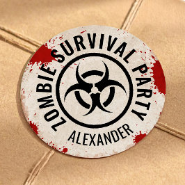 Zombiefeest met bloed ronde sticker
