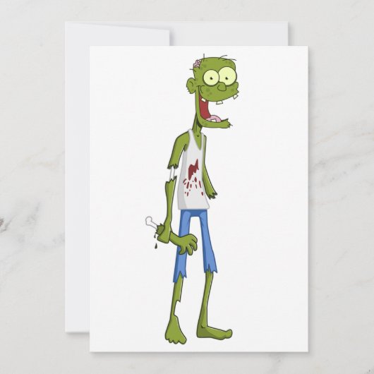 Zombiefeest Uitnodiging – Halloween Kaart (Voorkant)