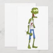 Zombiefeest Uitnodiging – Halloween Kaart (Voorkant / Achterkant)