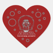 Zombiehart Hart Sticker (Voorkant)