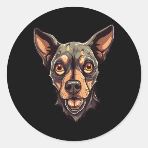 Zombiehond ontwerp Funny Halloween 2 Ronde Sticker