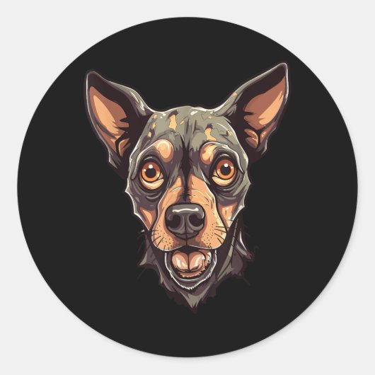 Zombiehond ontwerp Funny Halloween 2 Ronde Sticker (Voorkant)