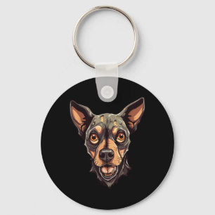 Zombiehond ontwerp Funny Halloween 2 Sleutelhanger