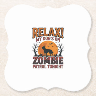 Zombiehondenpatrouille Vintage Halloween T-shirt o Kartonnen Onderzetters