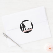 zombiejager ronde sticker (Envelop)