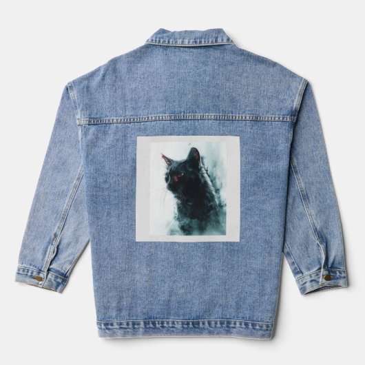 Zombiekat Apocalyps Denim Jacket (Achterkant)