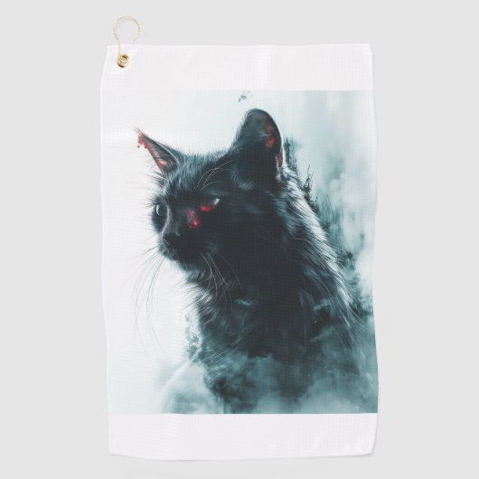 Zombiekat Apocalyps Golfhanddoek (Voorkant)