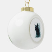 Zombiekat Apocalyps Keramische Bal Ornament (Links)