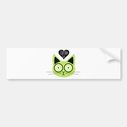 Zombiekat Bumpersticker (Voorkant)