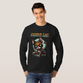 Zombiekat perfect griezelig t-shirt (Voorkant volledig)