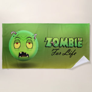 Zombiemoji-strandhanddoek Strandlaken