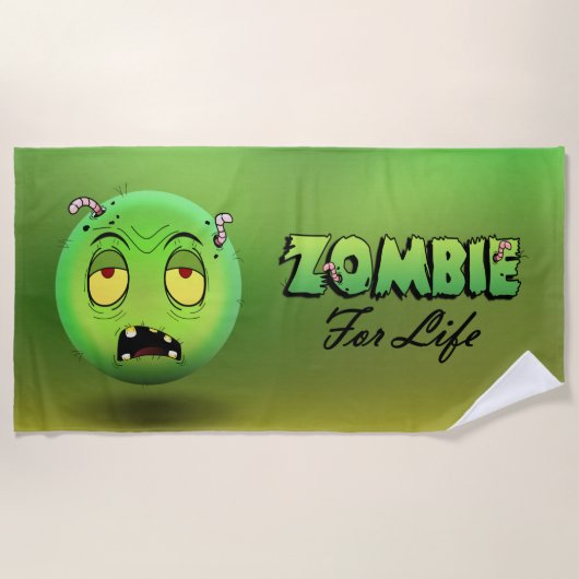 Zombiemoji-strandhanddoek Strandlaken (Voorkant)