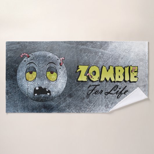Zombiemoji Vintage Badhanddoek (Badhanddoek)