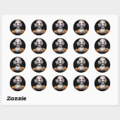 Zombiepop Ronde Sticker (Vel)