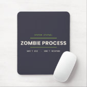 Zombieproces wil niet sterven Sysadmin Halloween Muismat (Met muis)