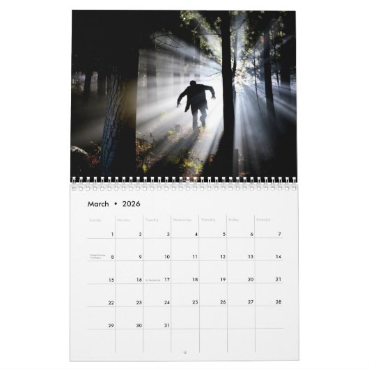 Zombies 2026 kalender (Mar 2026)