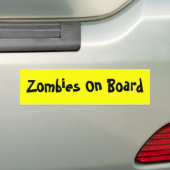 Zombies aan boord bumpersticker (Op auto)