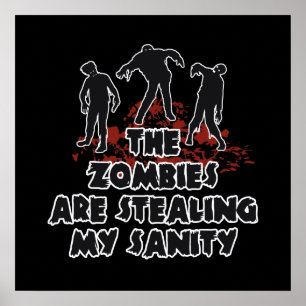 Zombies aangepast poster kleur