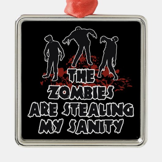 Zombies aangepaste kleurversiering metalen ornament (Voorkant)