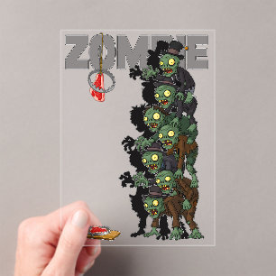 zombies acryl uitnodigingen